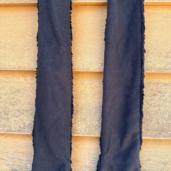 Kids Black Bear Hat With Attached Mittens Plush Fleece Animal Design Warm Winter - Picture 8 of 12